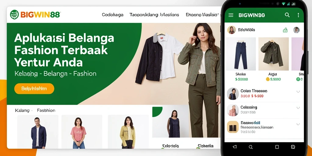 Antarmuka elegan aplikasi BIGWIN88 yang memudahkan belanja fashion.