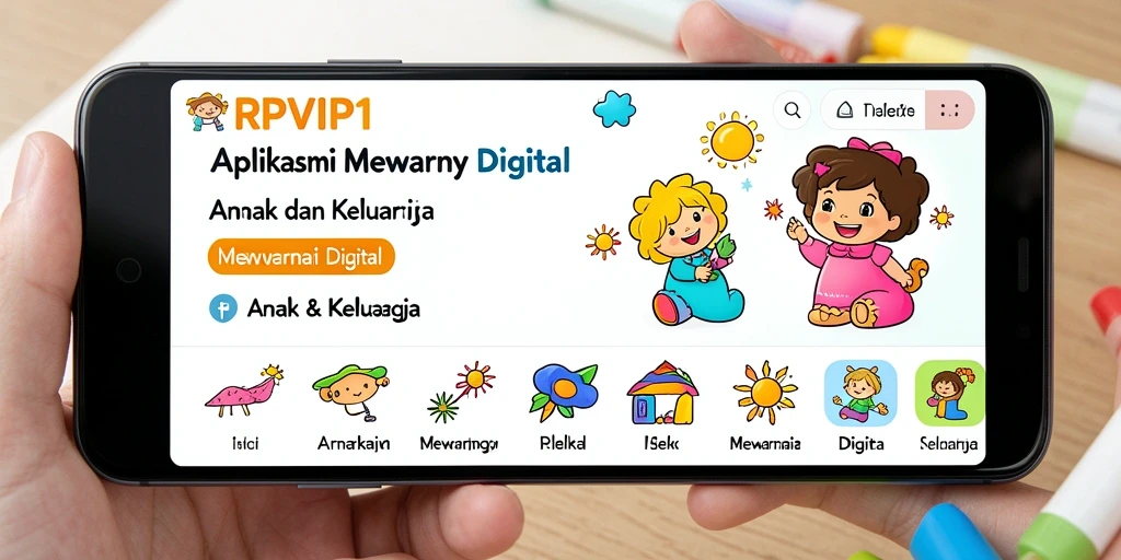 Tampilan antarmuka RPVIP1 yang user-friendly untuk aktivitas mewarnai.