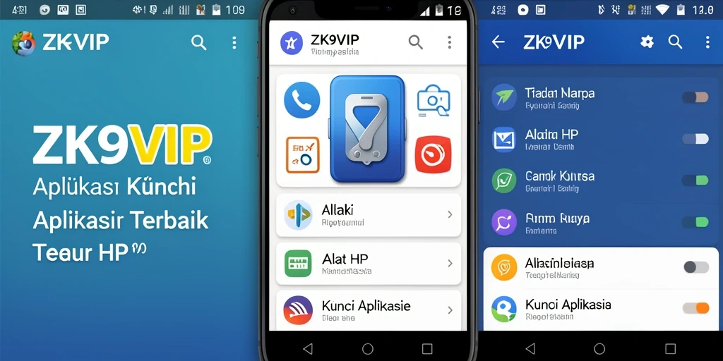 Tampilan antarmuka pengguna ZK9VIP yang modern dan sederhana.